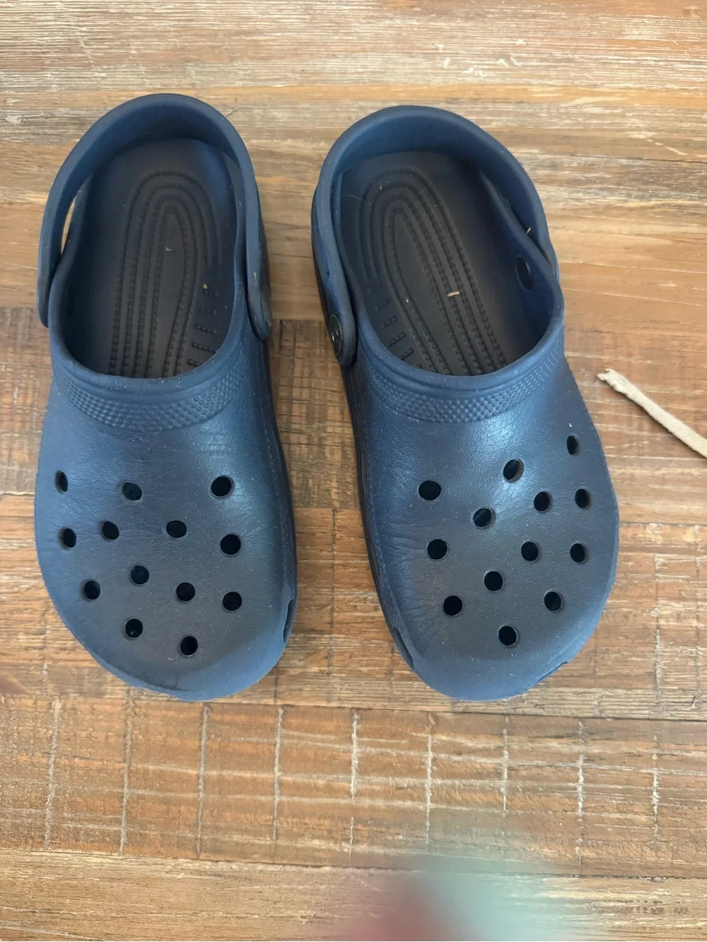CROCS Kids navy blue Slip-On Clogs with Heel Strap